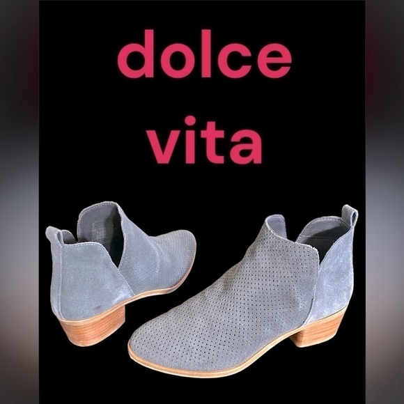 DOLCE VITA 'Kaidie' Gray Suede
pull-on Ankle Boots size 9. Like new!!! 2” heel. - Picture 4 of 12